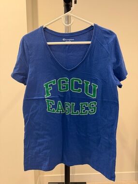 Champion Royal Blue V-Neck FGCU Eagles Tee